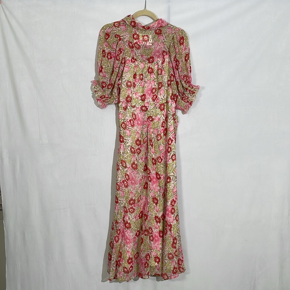 NWT Anthropologie Midi Dress Size 6 Delicate Floral Print - Picture 6 of 14